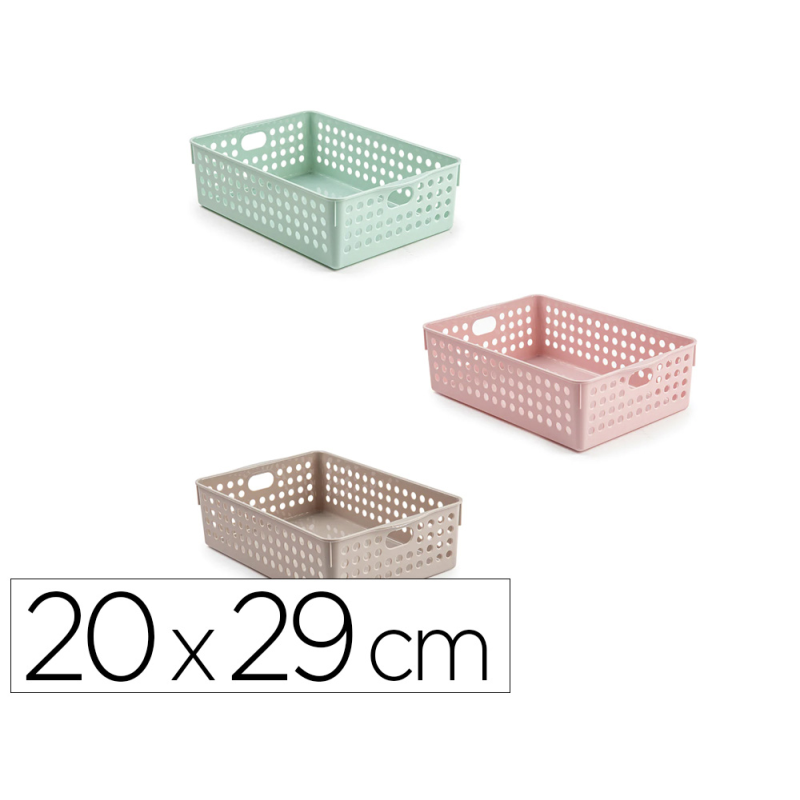 Cesta ordenacion plastiforte atlas nº 3 200x290 mm colores surtidos