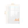 Bloc de notas nobo sobremesa acrilico din a4 transparente 210x8x297 mm