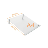 Bloc de escritura nobo acrilico inclinado din a4 transparente 210x205x297 mm