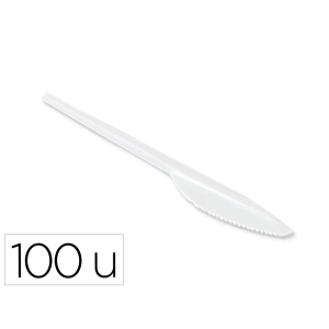 Cuchillo de plastico blanco...