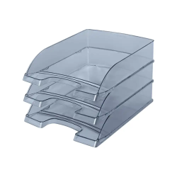 Bandeja sobremesa plastico leitz plus standard color cristal 255x357x70 mm