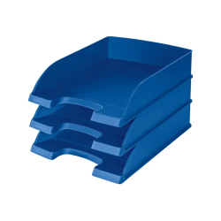 Bandeja sobremesa plastico leitz plus standard color azul 255x357x70 mm