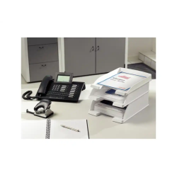 Bandeja sobremesa leitz plus slim transparente 255x35x357 mm