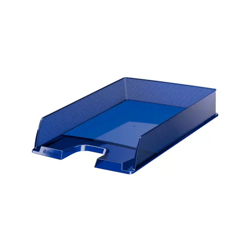 Bandeja sobremesa plastico esselte europost color azul oscuro transparente 250x350x65 mm
