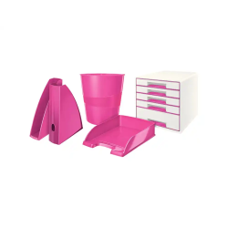 Bandeja sobremesa plastico leitz wow color fucsia 255x357x70 mm