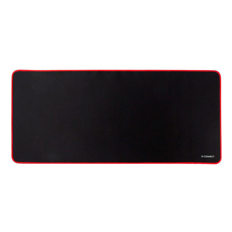 Alfombrilla para raton q-connect xxl negra con borde rojo 900x400 mm