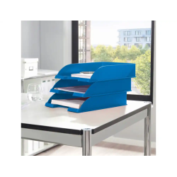 Bandeja sobremesa plastico leitz wow color azul 255x357x70 mm