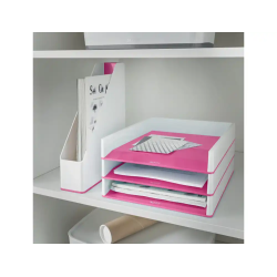 Bandeja sobremesa plastico leitz wow dual blanco/fucsia 267x49x336 mm