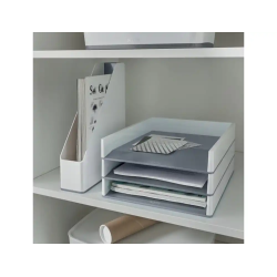 Bandeja sobremesa plastico leitz wow dual blanco/gris 267x49x336 mm