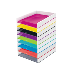 Bandeja sobremesa plastico leitz wow dual blanco/gris 267x49x336 mm