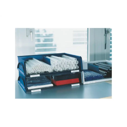 Bandeja sobremesa plastico leitz sorty din a3 jumbo color azul 490x125x385 mm