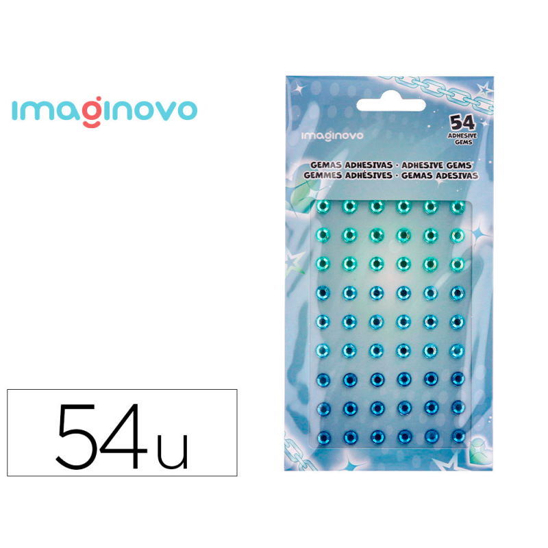 Pegatinas imaginovo gemas verdes y azules brillantes con relieve para todas superficies 190x105 mm en