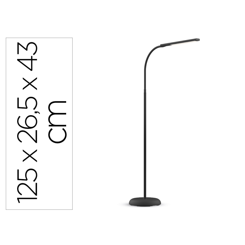 Lampara de escritorio maul led 5w 726lm luz calida brillo regulable cabezal reclinable negra