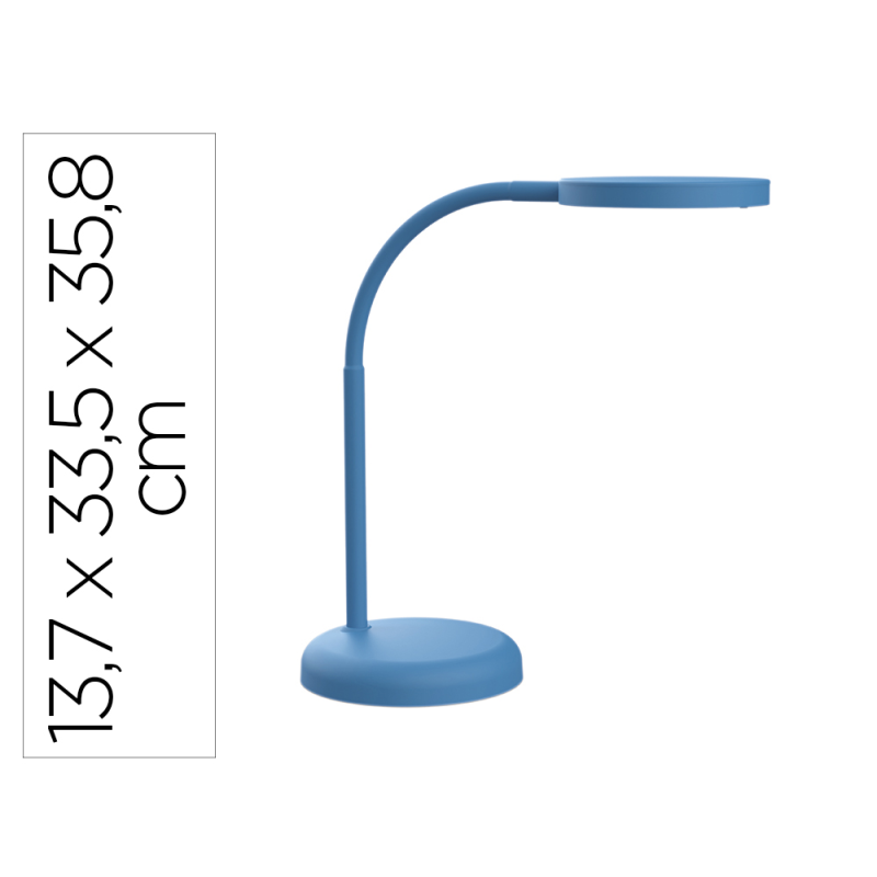 Lampara de escritorio maul led 5w 769lm luz calida brazo y cabezal giratorios azul