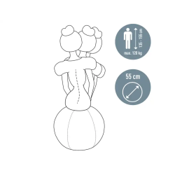 Balon de asiento leitz active 55 cm antideslizante color gris oscuro