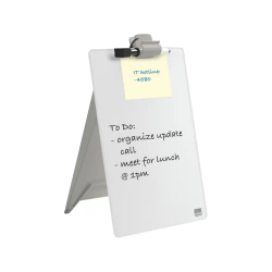 Atril sobremesa nobo pizarra cristal borrado en seco color blanco 216x297 mm