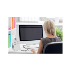 Atril sobremesa nobo pizarra cristal borrado en seco color blanco 216x297 mm