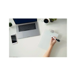 Atril sobremesa nobo pizarra cristal borrado en seco color blanco 216x297 mm