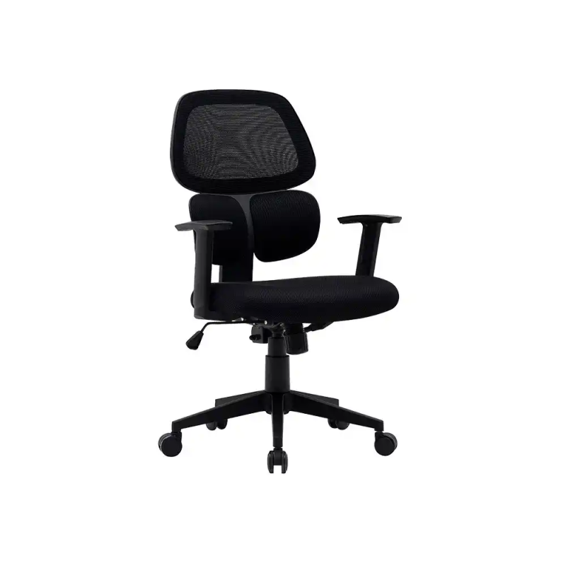 Silla q-connect oficina ancona malla base metalica alt max 1110 anc 660 prof 590 ruedas premium color negro