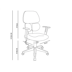 Silla q-connect oficina ancona malla base metalica alt max 1110 anc 660 prof 590 ruedas premium color negro