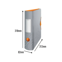 Archivador de palanca leitz active urban chic polyfoam 180 din a4 lomo 82 mm color gris