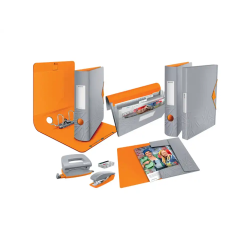 Archivador de palanca leitz active urban chic polyfoam 180 din a4 lomo 82 mm color gris