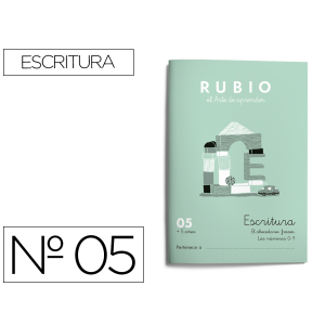 Cuaderno rubio caligrafia...
