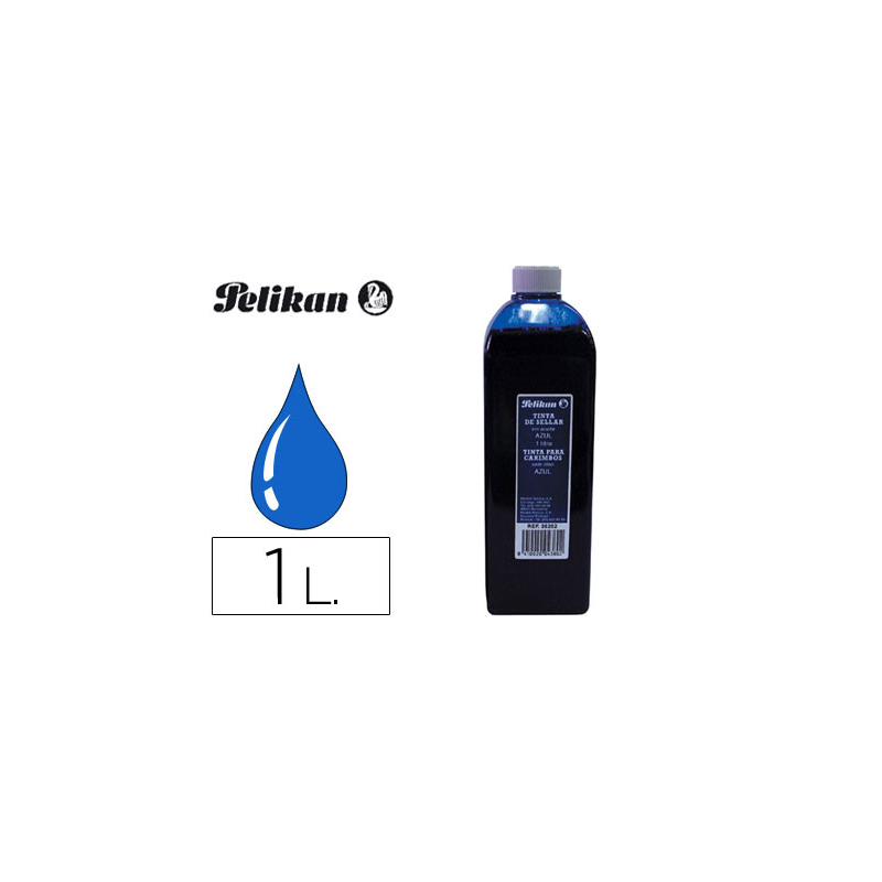 Tinta tampon pelikan azul bote 1 litro