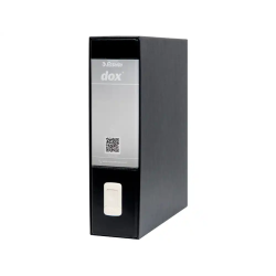 Archivador de palanca esselte dox carton forrado din a4 lomo 80 mm con cajetin color negro