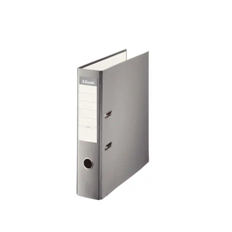 Archivador de palanca esselte carton forrado din a4 lomo 75 mm con rado color gris