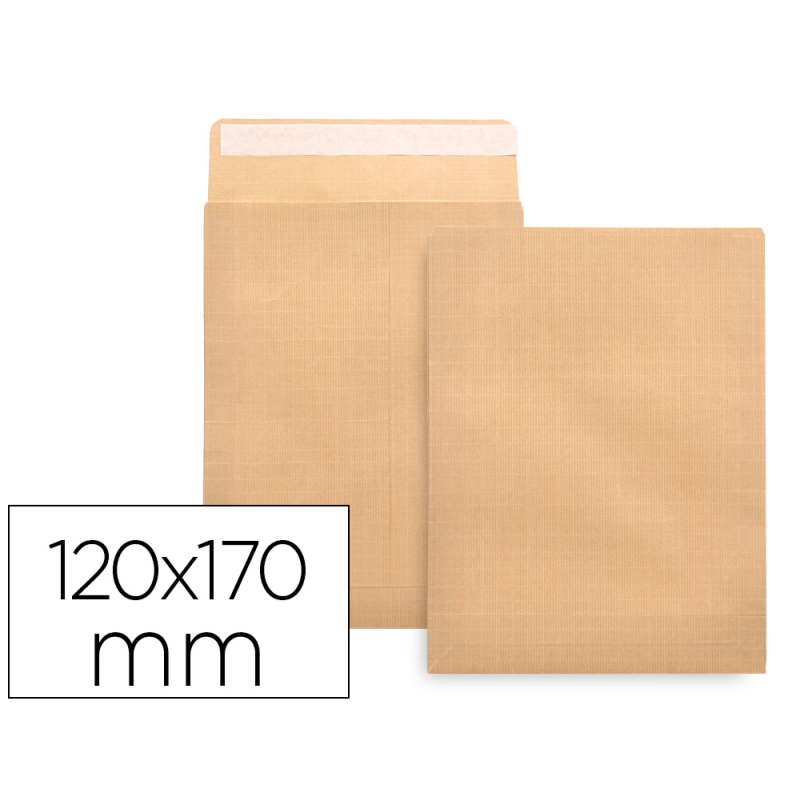 Sobre liderpapel bolsa n.2 kraft salarios 120x170 mm tira de silicona caja de 1000 unidades
