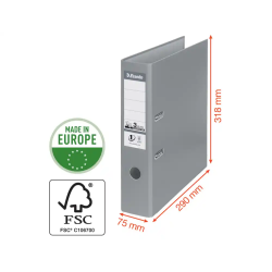 Archivador de palanca esselte n 1 carton forrado din a4 lomo 75 mm color rojo