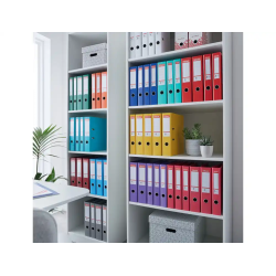 Archivador de palanca esselte n 1 carton forrado din a4 lomo 75 mm color rojo