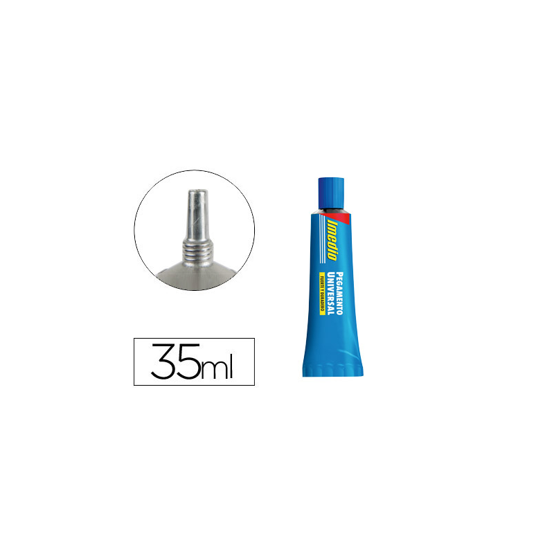 Pegamento imedio universal transparente banda azul 35 ml unidad