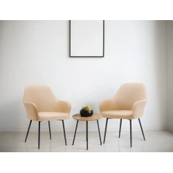 Silla q-connect confidente siemione base metalica alt max 820 anc 570 prof 580 color marron arena