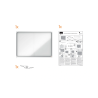 Vitrina de anuncios nobo premium plus con puerta corredera fondo magnetico 18 x din a4 hojas 997x1412x54 mm