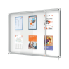 Vitrina de anuncios nobo premium plus con puerta corredera fondo magnetico 18 x din a4 hojas 997x1412x54 mm