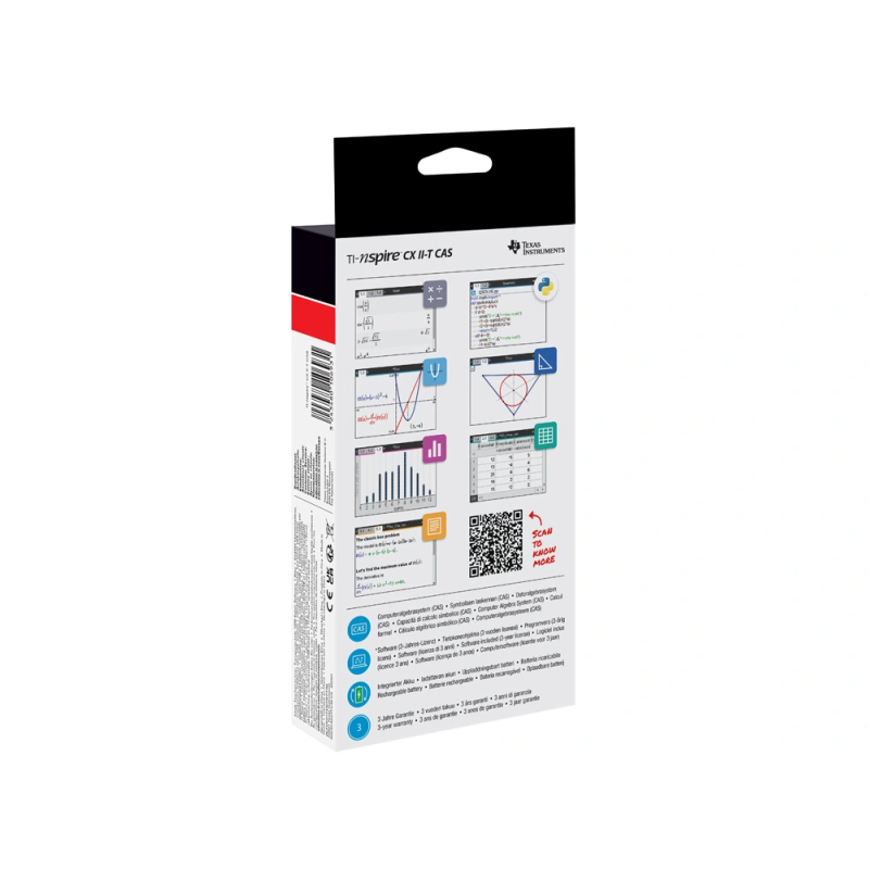 Calculadora texas instruments ti nspire cx ii-t cas cientifica grafica usb