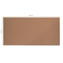 Pizarra corcho nobo essence marco aluminio 240x120 cm