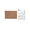 Pizarra corcho nobo essence marco aluminio 240x120 cm