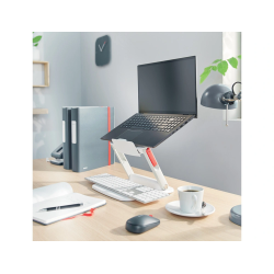 Soporte para portatil leitz ajustable en altura color blanco 253x258x45 mm