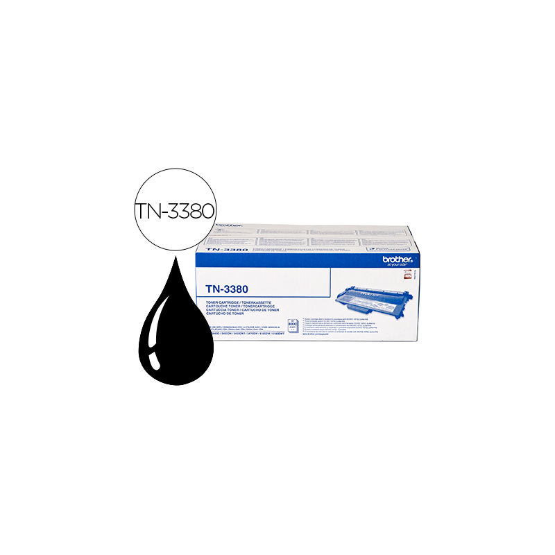 Toner brother tn-3380 para impresoras hl-5440d/5450dn/5470dw/6180dw 8000 pag