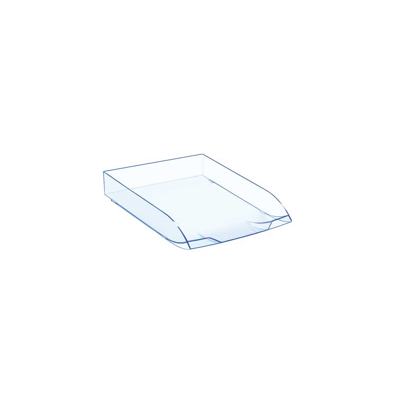 Bandeja sobremesa cep confort plastico transparente celeste 370x270x61 mm