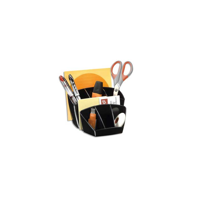 Organizador sobremesa cep confor plastico negro