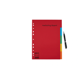 Separadores esselte din a4 cartulina 150 gr 1-5 multitaladro multicolor