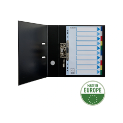 Separadores esselte din a4 polipropileno 10 posiciones multitaladro con cartulina indice color