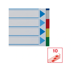 Separadores esselte din a4 polipropileno 10 posiciones multitaladro con cartulina indice color