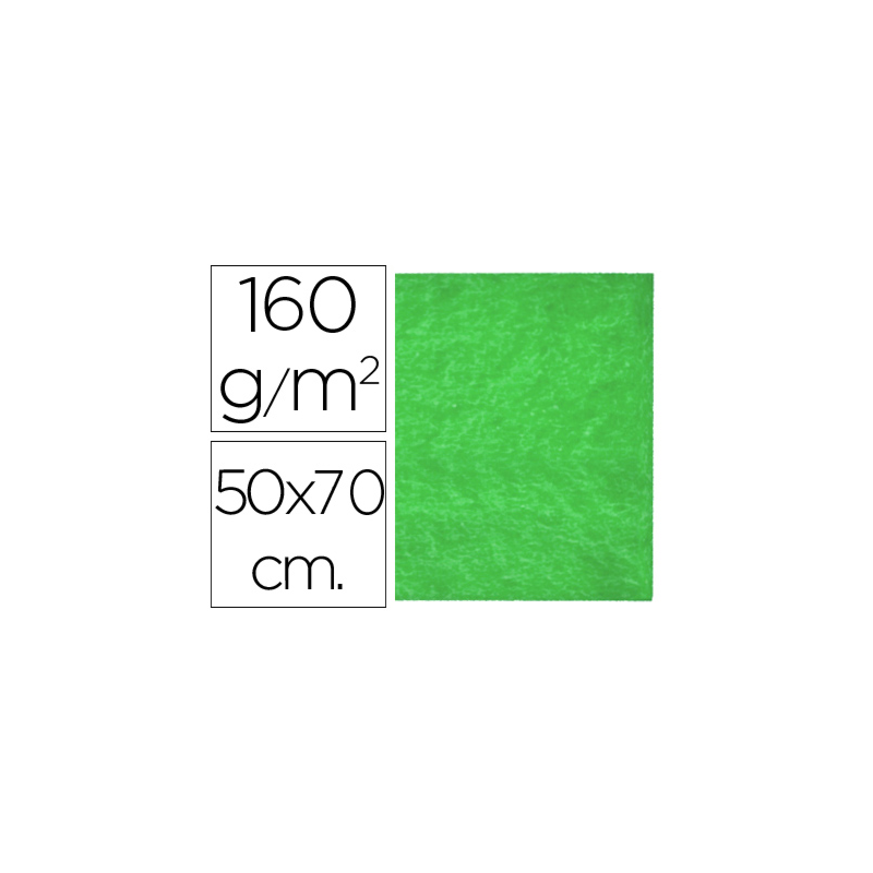 Fieltro liderpapel 50x70cm verde 160g/m2