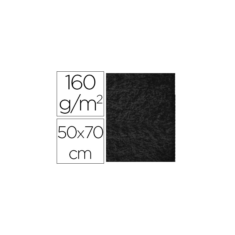 Fieltro liderpapel 50x70cm negro 160g/m2