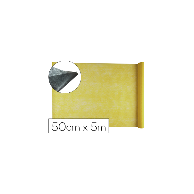 Tejido sin tejer liderpapel terileno 25 g/m2 rollo de 5 mt amarillo